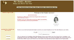 Desktop Screenshot of ourfamilyancestors.com